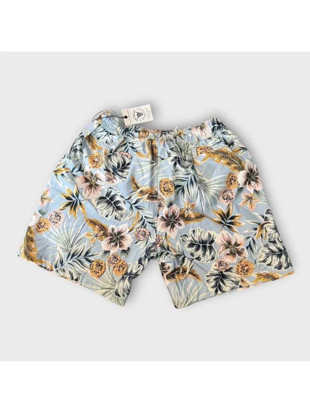 NWT Lucky Brand Men’s Small True Swim Shorts Stretch Drawstrings Hawaiian Tropic